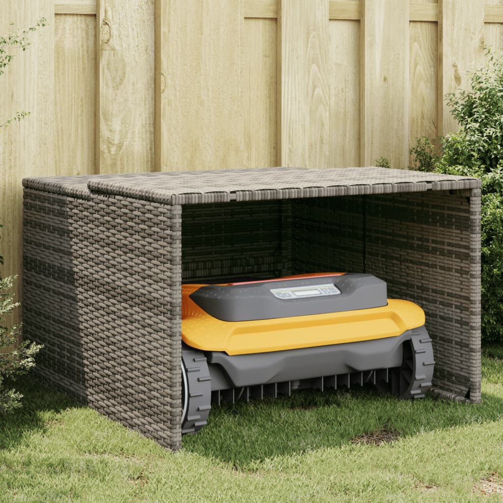 vidaXL Robot Mower Garage Storage Shelter Garden Outdoor Lawn Poly Rattan-7