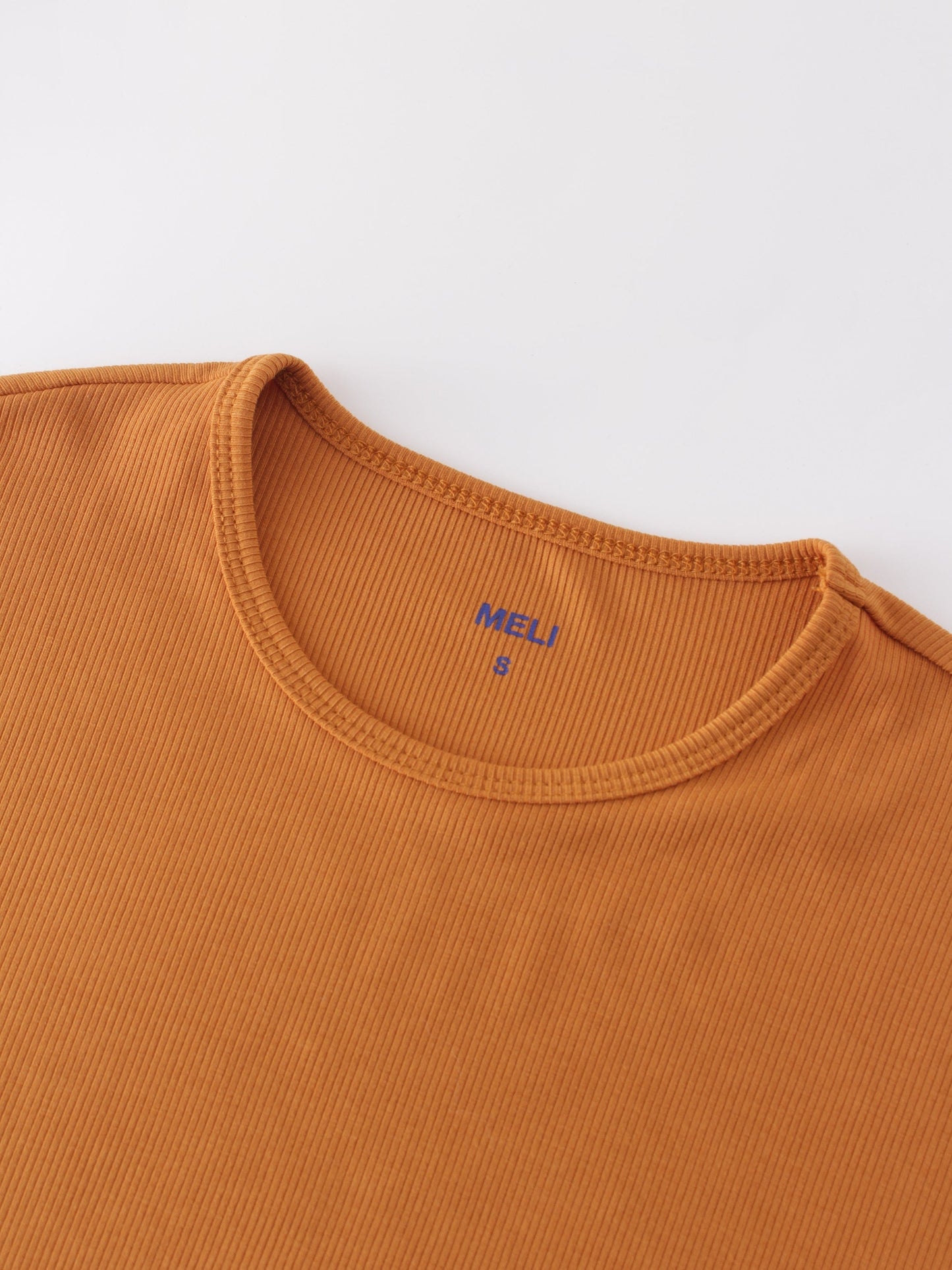 Crew Ribbed Dolman-Cognac
