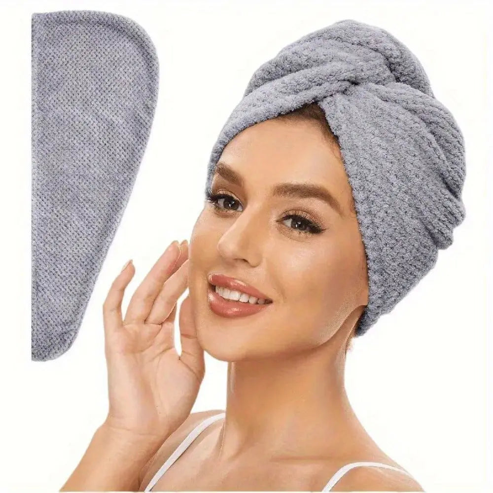 AuraWrap Anti-Frizz Microfiber Hair Towel