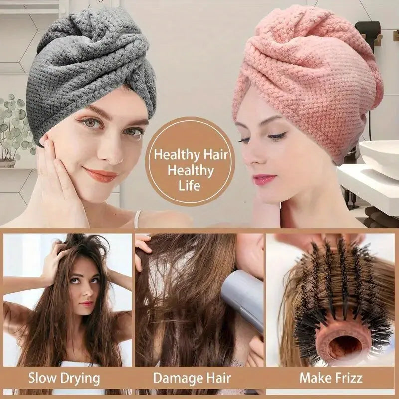 AuraWrap Anti-Frizz Microfiber Hair Towel