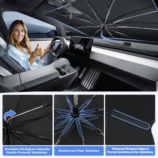 Tesla Cybertruck Sunshade Umbrella Custom Fit UV Blackout