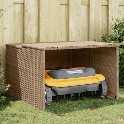 vidaXL Robot Mower Garage Storage Shelter Garden Outdoor Lawn Poly Rattan-2