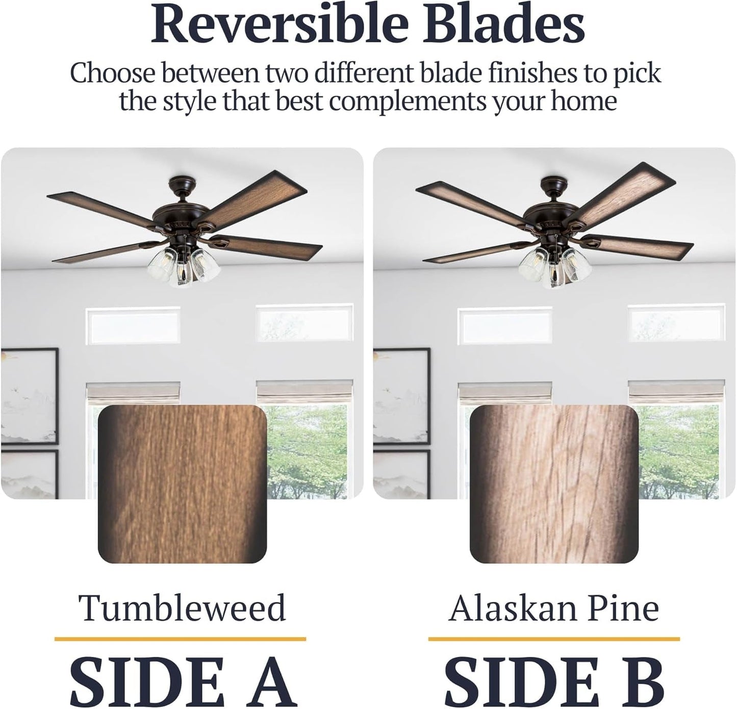 52 Inch Farmhouse LED Ceiling Fan Oil Rubbed Bronze