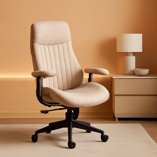 Ergonomic Home Office Chair With Lumbar Support Beige