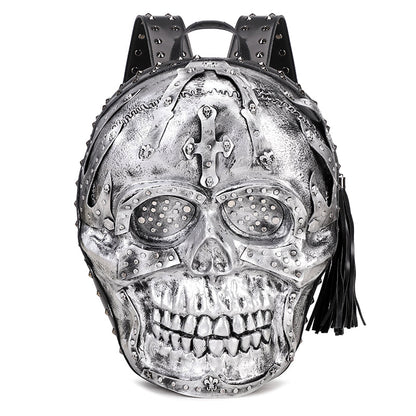 3D Backpack 3D  PU Leather Skull Studded Backpack