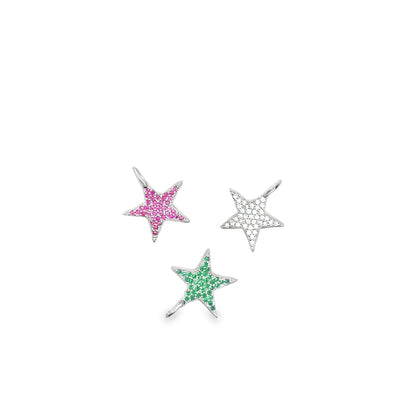 18K Gold Filled Star Pendant with Micro Pave Cubic Zirconia CZ Stone