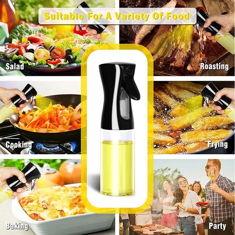Woobrice Oil Spray Bottle 200/300/500ml - Eco-Friendly Cooking Sprayer for BBQ Baking Kitchen