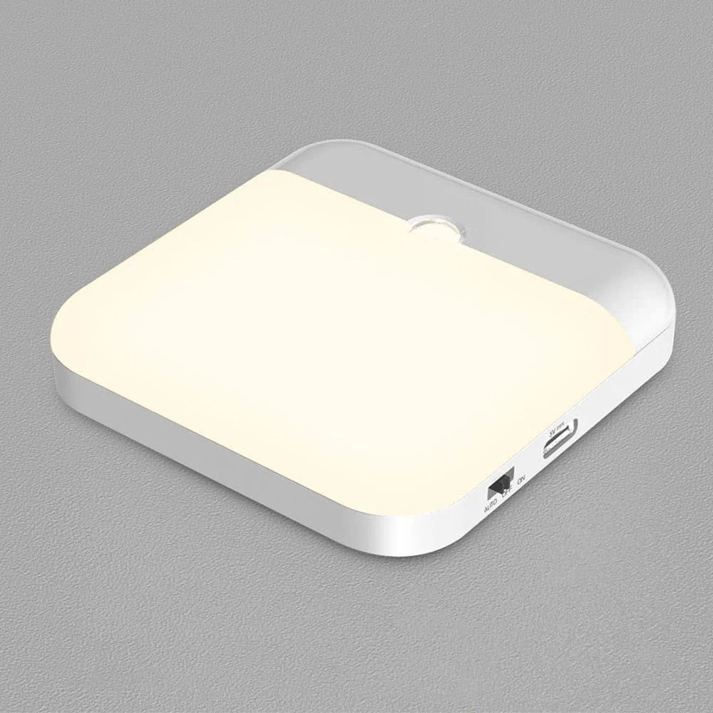 Wireless Motion Sensor LED Night Light - USB Rechargeable Wall Lamp