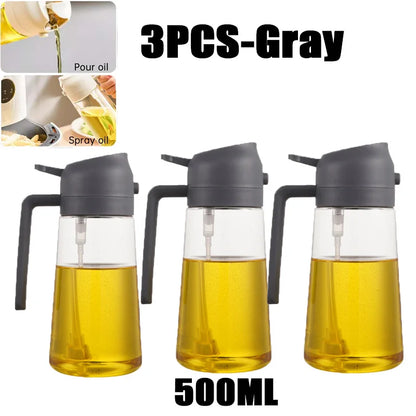 Woobrice Oil Spray Bottle 200/300/500ml - Eco-Friendly Cooking Sprayer for BBQ Baking Kitchen