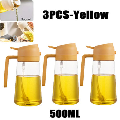 Woobrice Oil Spray Bottle 200/300/500ml - Eco-Friendly Cooking Sprayer for BBQ Baking Kitchen