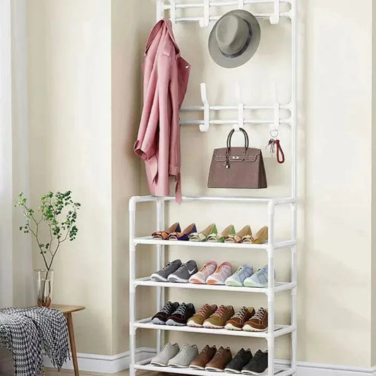 Portable Shoe And Coat Rack