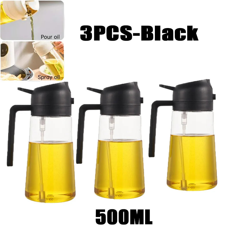 Woobrice Oil Spray Bottle 200/300/500ml - Eco-Friendly Cooking Sprayer for BBQ Baking Kitchen