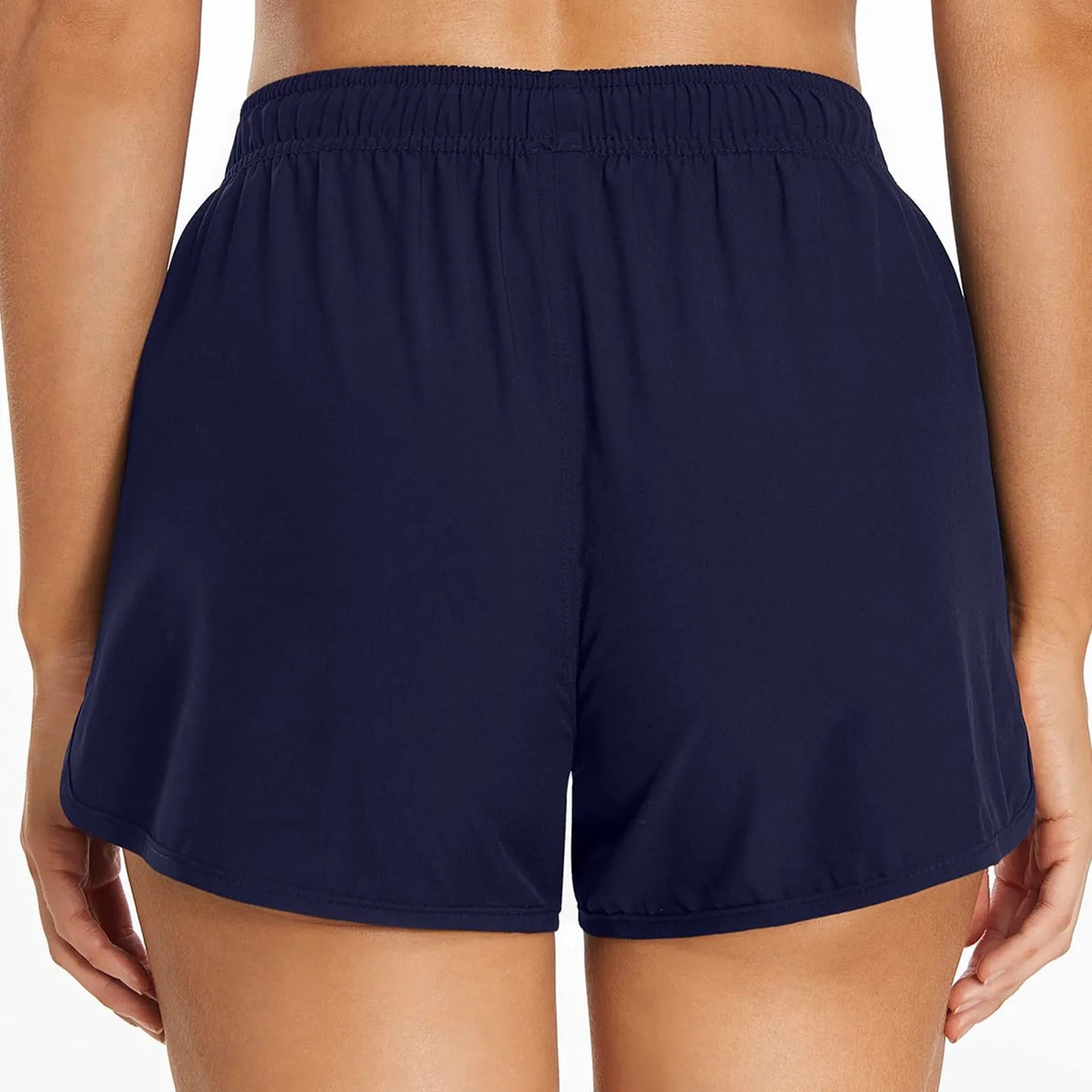 Dive In Style: Women's 5" High-Waisted Swim Shorts