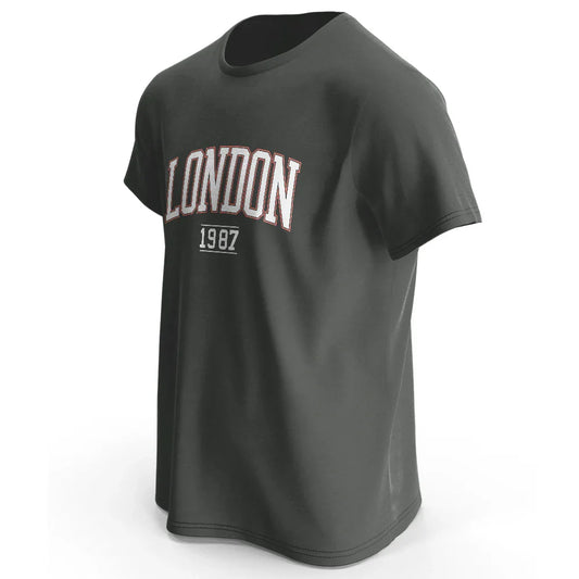 T-Shirt Londres 1987 Vintage Sport - 100% Coton Surdimensionné