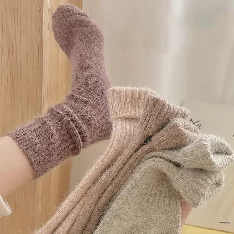Japanese Harajuku Style Thick Warm Women's Cashmere Wool Socks