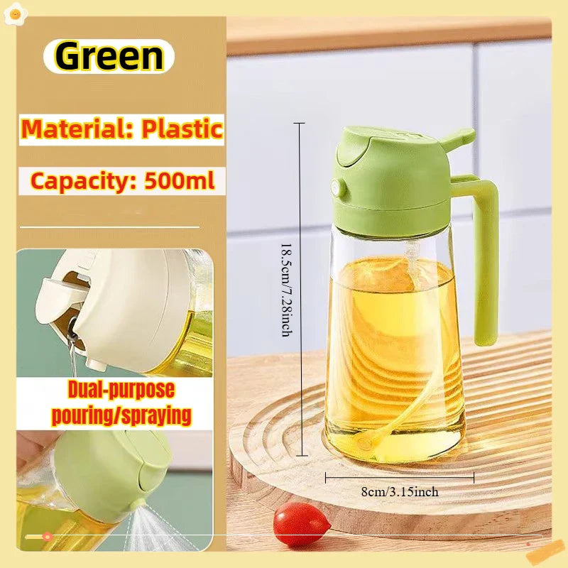 Woobrice Oil Spray Bottle 200/300/500ml - Eco-Friendly Cooking Sprayer for BBQ Baking Kitchen