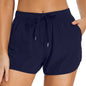 Dive In Style: Women's 5" High-Waisted Swim Shorts