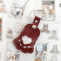 Memorial Leather Pet Hair Storage Bag Cat Paw Keychain Multifunctional Portable Keychain