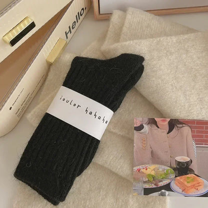 Japanese Harajuku Style Thick Warm Women's Cashmere Wool Socks
