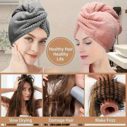 AuraWrap Anti-Frizz Microfiber Hair Towel