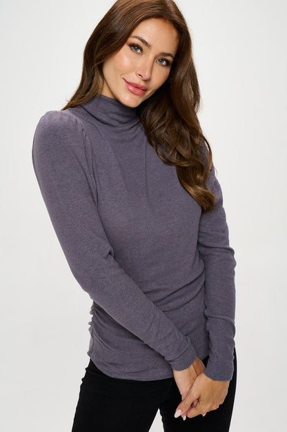 Knit Long Sleeve Turtleneck Top