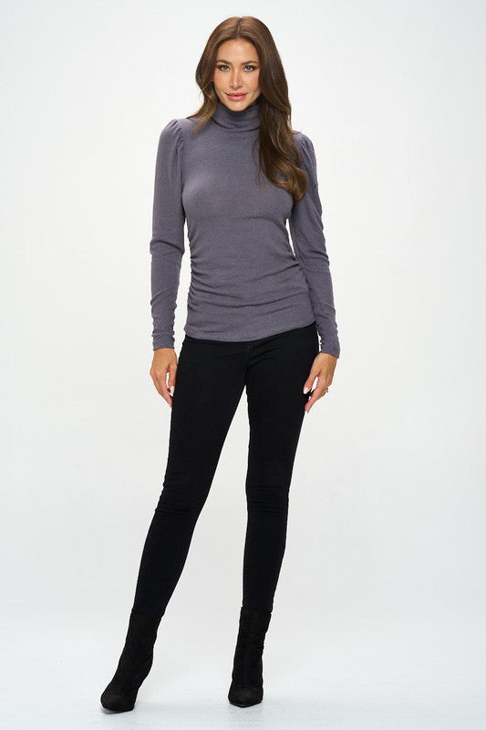 Knit Long Sleeve Turtleneck Top