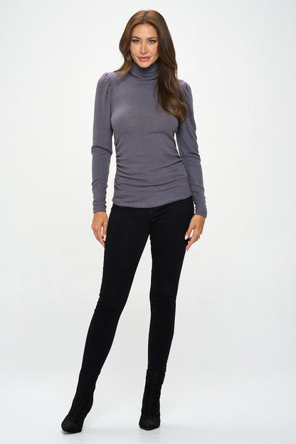 Knit Long Sleeve Turtleneck Top