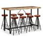 vidaXL Bar Set 3/5/7/9 Piece Solid Reclaimed Wood Table Stool Bistro Seating-5