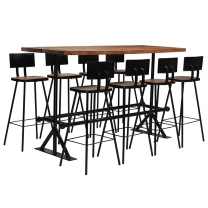 vidaXL Bar Table and Chair Set Kitchen Dining Table Set Solid Reclaimed Wood-5